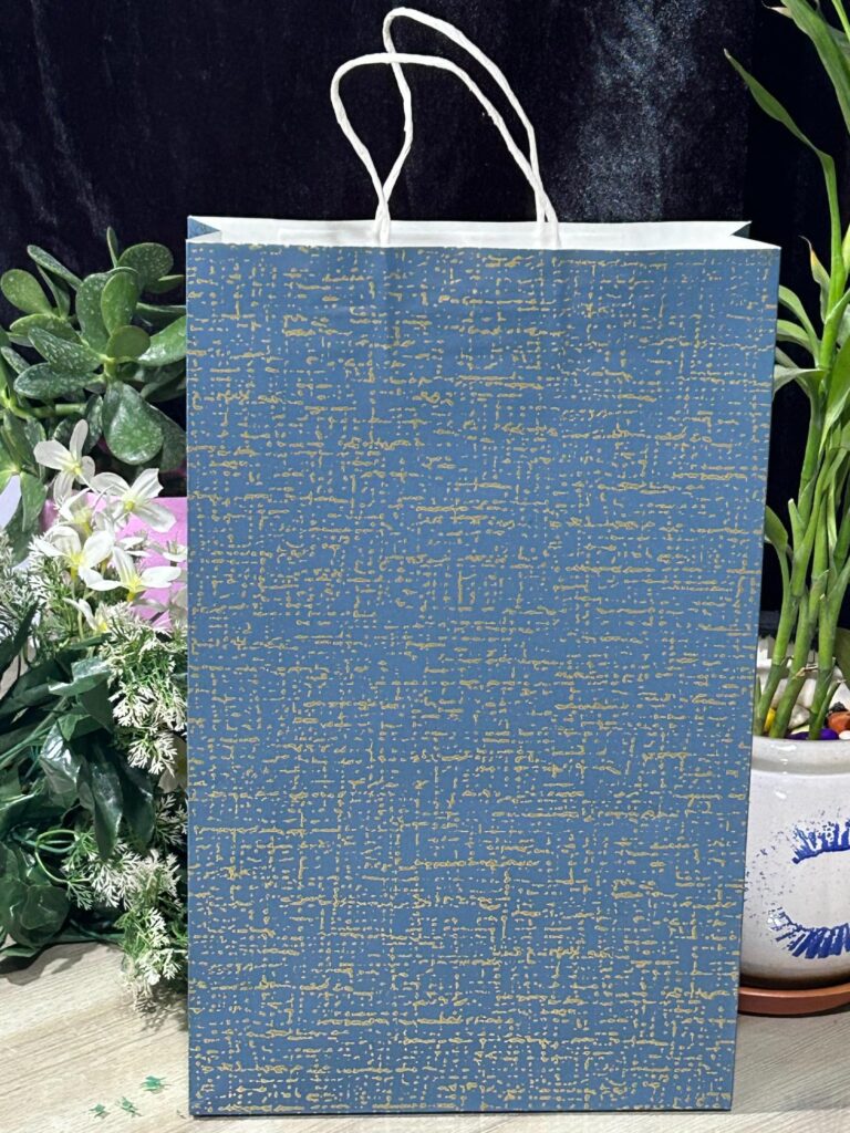 blue gift paper bag