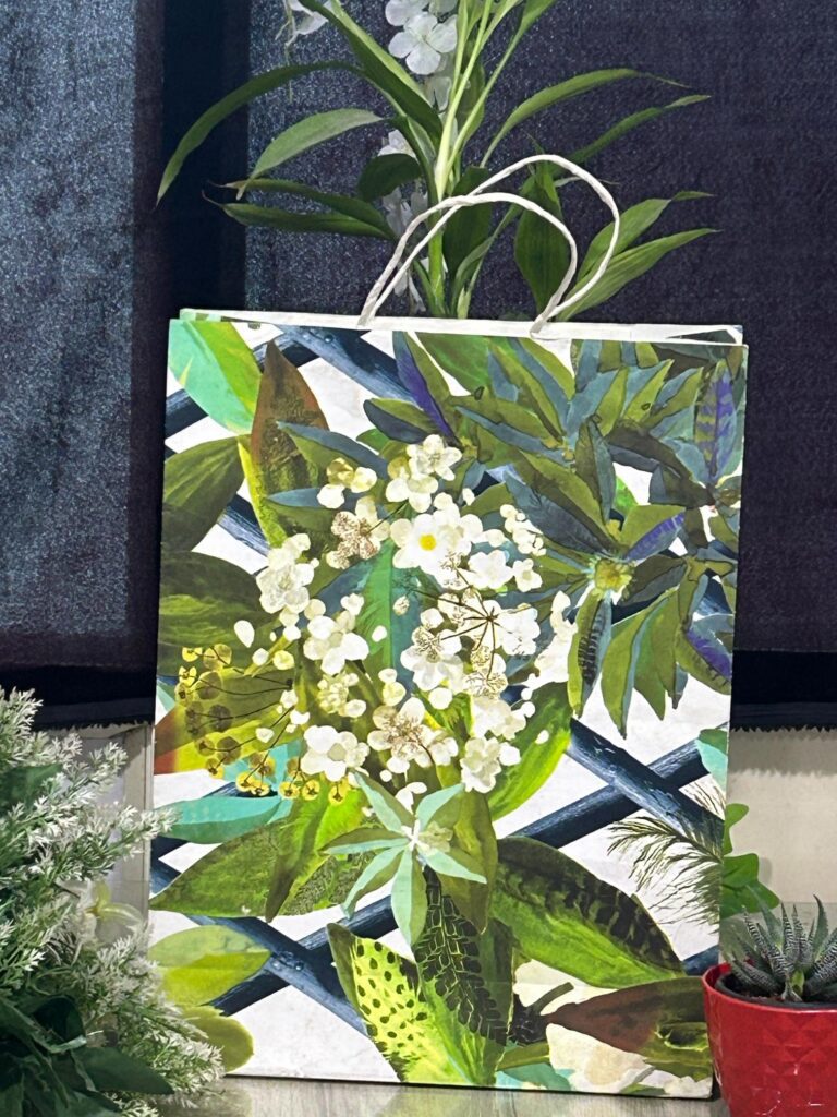 green gift bag